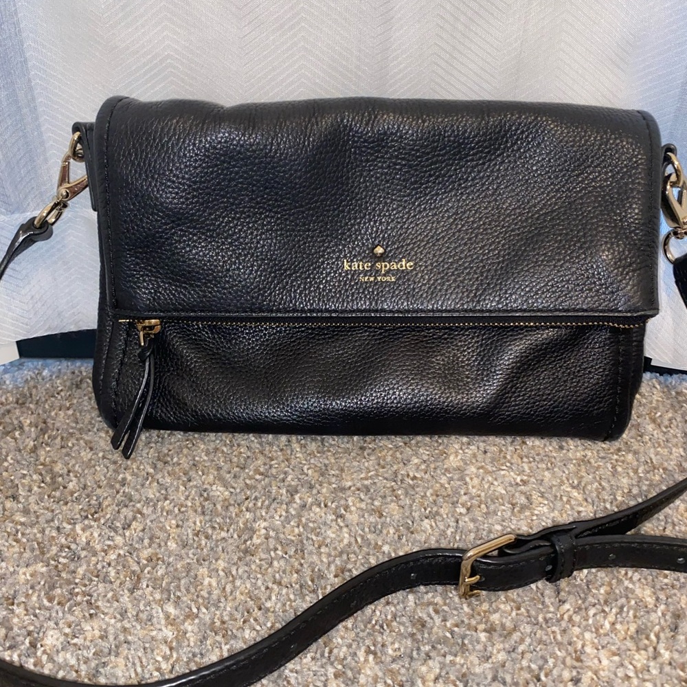 Kate Spade New York Black Flap Over Bag